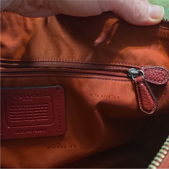 Coach Kelsey 59501 Crossbody Red Pebbled Leather EUC - Picture 12 of 15